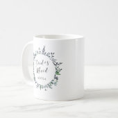 Mug Aquarelle feuillue | Bridesmaid (Devant gauche)