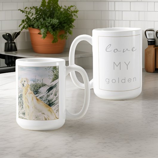 Mug Aquarelle Fière Golden Retriever Chien