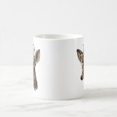 Mug Aquarelle fine cerf floral (Centre)