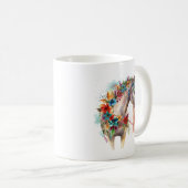 Mug Aquarelle Fleur Boho Horse Pastel (Devant droit)