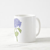 Mug Aquarelle Fleur d'Hydrangée peinte à la main (Devant droit)