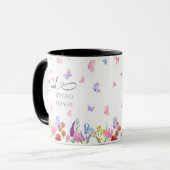 Mug Aquarelle fleur sauvage Bible chrétienne Verse (Devant gauche)