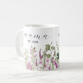 Mug Aquarelle Fleur sauvage Floral Botanique Nouvelle (Devant gauche)