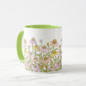 Mug Aquarelle fleurie d'art botanique (Devant gauche)