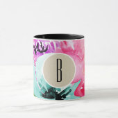 Mug Aquarelle fleurie de printemps brillante moderne (Centre)