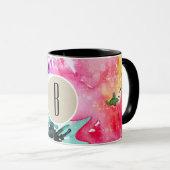 Mug Aquarelle fleurie de printemps brillante moderne (Devant droit)
