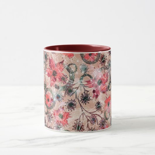 Mug Aquarelle, fleurs. (Centre)