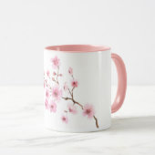 Mug aquarelle Fleurs de Cerisiers (Devant droit)
