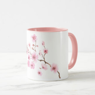 Mug aquarelle Fleurs de Cerisiers Mok