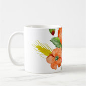 Mug Aquarelle fleurs de coquelicot mignonnes (Gauche)