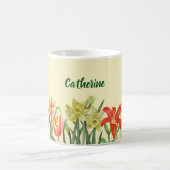 Mug Aquarelle Fleurs de printemps Illustration botaniq (Centre)