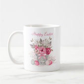 Mug Aquarelle Fleurs de printemps OEufs de Pâques Pers (Gauche)