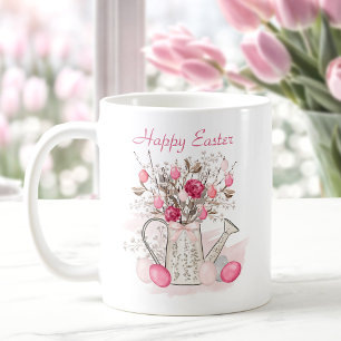 Mug Aquarelle Fleurs de printemps OEufs de Pâques Pers