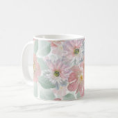 Mug Aquarelle fleurs délicates. (Devant gauche)