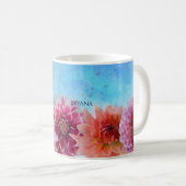 Mug Aquarelle Fleurs Florales Modernes Élégant (Devant droit)
