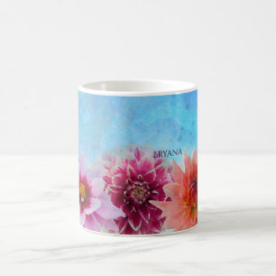 Mug Aquarelle Fleurs Florales Modernes Élégant