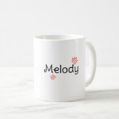 Mug aquarelle fleurs joyeux jour de mère manuscrite (Devant droit)