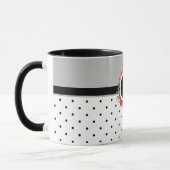 Mug Aquarelle Fleurs rouges et roses Cercle de couronn (Gauche)