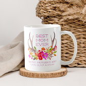 Mug Aquarelle Floral Antler Bonne fête des mères sur m