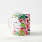Mug Aquarelle Floral Avenir tropical Mme. (Devant gauche)
