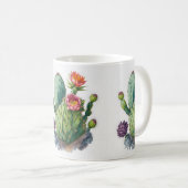 Mug Aquarelle Floral Cactus Succulent Cadeau Plante (Devant droit)