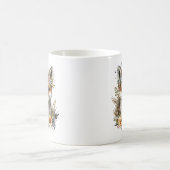 Mug Aquarelle Floral Fox Cute (Centre)