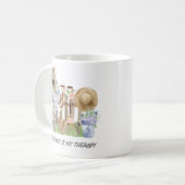 Mug Aquarelle Floral Jardinage Outils et devis (Devant gauche)