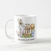 Mug Aquarelle Floral Jardinage Outils et devis (Gauche)