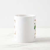 Mug Aquarelle Floral & Lettre Or E Monogramme (Centre)