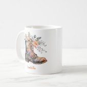 Mug Aquarelle Floral Love Boots avec Fleurs (Devant gauche)