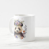 Mug Aquarelle Floral Panda Cute (Devant gauche)