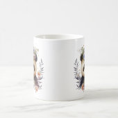 Mug Aquarelle Floral Panda Cute (Centre)