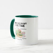 Mug Aquarelle Floral Plante Funny Citation jardinage (Devant gauche)
