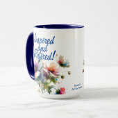 Mug Aquarelle Floral RETIRED Blues and Pink (Devant gauche)