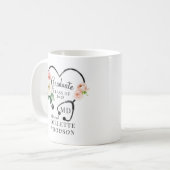 Mug Aquarelle Floral Stethoscope Docteur Graduation (Devant gauche)