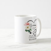 Mug Aquarelle Floral Stethoscope Infirmière Diplôme (Devant droit)