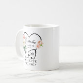 Mug Aquarelle Floral Stethoscope Infirmière Diplôme (Devant gauche)