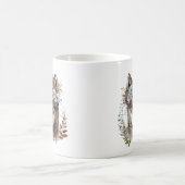 Mug Aquarelle Floral Wolf (Centre)