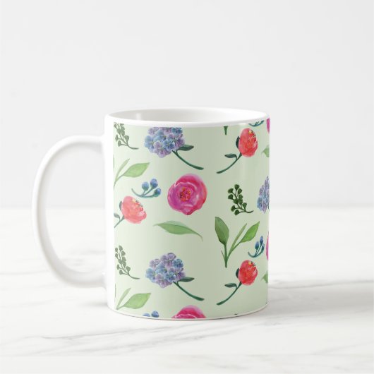 Mug Aquarelle Florale (Gauche)