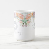 Mug Aquarelle Florale 10e anniversaire Mariage (Centre)