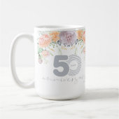 Mug Aquarelle Florale 50e anniversaire Mariage (Gauche)