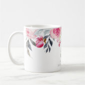 Mug Aquarelle florale 80e anniversaire cadeau de fête (Gauche)