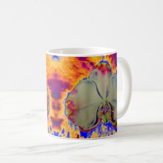 Mug aquarelle florale Abstraite (Devant droit)