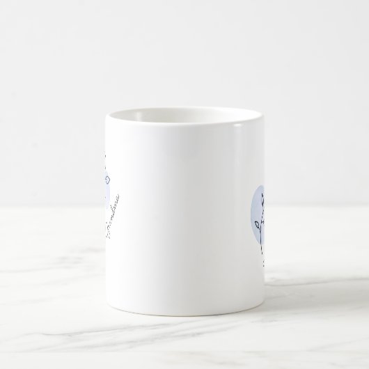 Mug Aquarelle florale bleu (Centre)