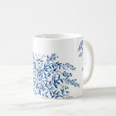 Mug Aquarelle florale bleue (Devant droit)