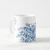 Mug Aquarelle florale bleue (Devant gauche)