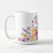 Mug Aquarelle Florale Botanique Personnalisée Monogram (Gauche)