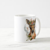 Mug Aquarelle florale cerf mou (Devant droit)