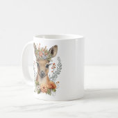 Mug Aquarelle florale cerf mou (Devant gauche)