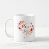 Mug Aquarelle florale Citations de la Bible chrétienne (Gauche)